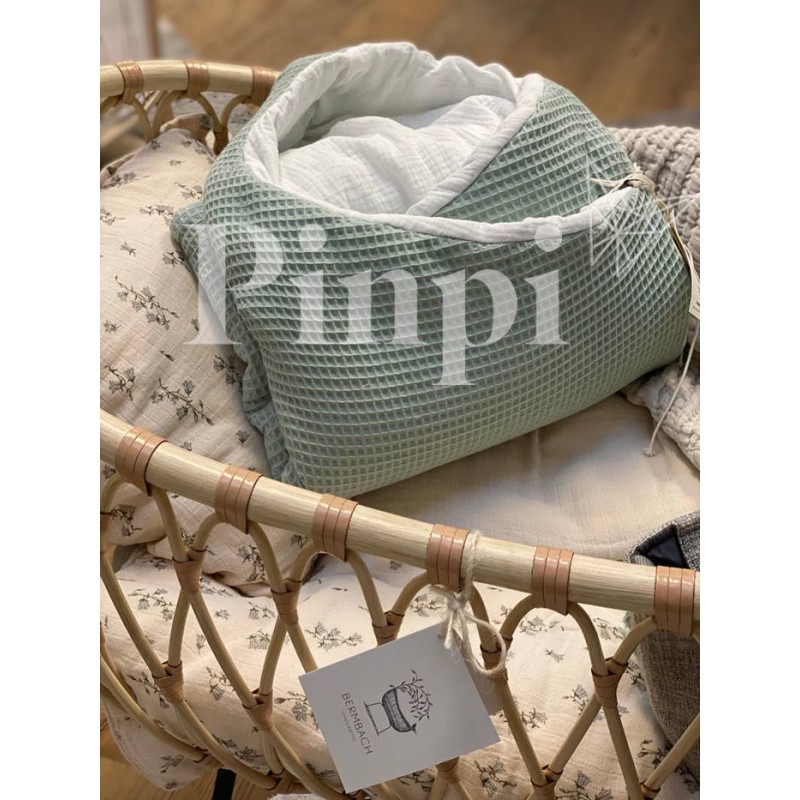 Saco para capazo con capucha Only Gofre Mint La Giraffa Bianca e Blu Saco para capazo con capucha Only Gofre Mint La Giraffa Bianca e Blu