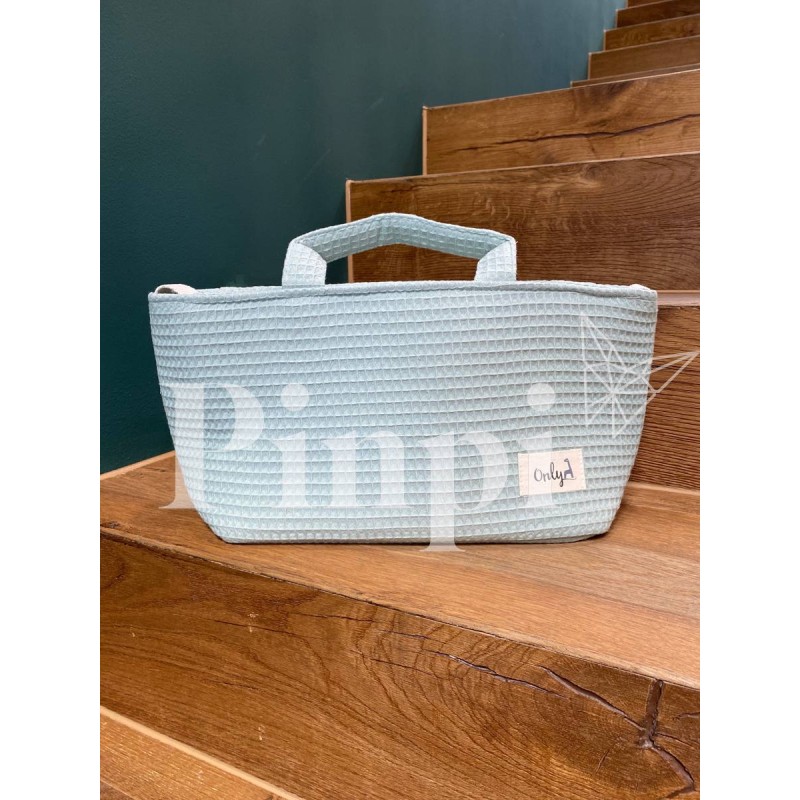 Bolsa MiniBag Only Gofre Menta La Giraffa Bianca e Blu