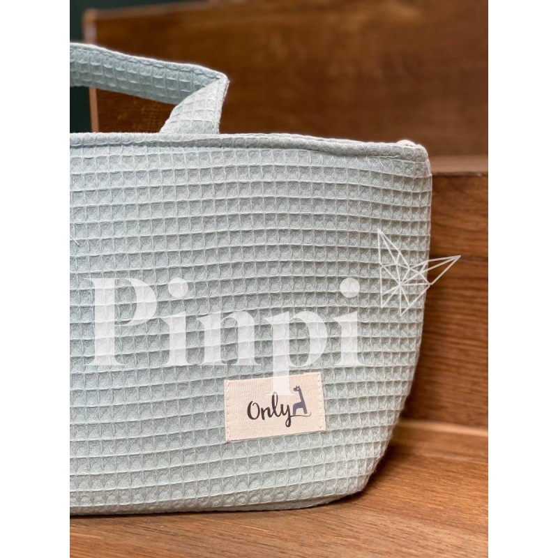 Bolsa MiniBag Only Gofre Menta La Giraffa Bianca e Blu Bolsa MiniBag Only Gofre Menta La Giraffa Bianca e Blu
