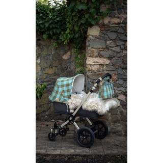 Cubre capazo universal pelo beig La Giraffa Bianca e Blu 123