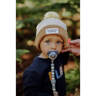 Gorro Hello Hossy Color Block Creme Gorro Hello Hossy Color Block Creme