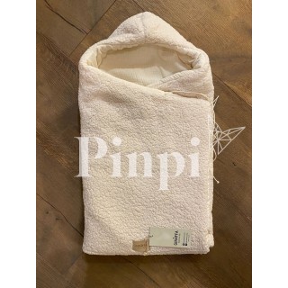 Saco para capazo capucha Borreguito/bambula La Giraffa Bianca e Blu 123