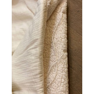 Saco para capazo capucha Borreguito/bambula La Giraffa Bianca e Blu Saco para capazo capucha Borreguito/bambula La Giraffa Bianca e Blu