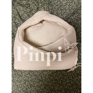 Saco capazo capucha Gofre Beig interior borreguito La Giraffa Bianca e Blu