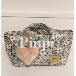 Colgante corazón Lily pelo rosa La Giraffa Bianca e Blu 123