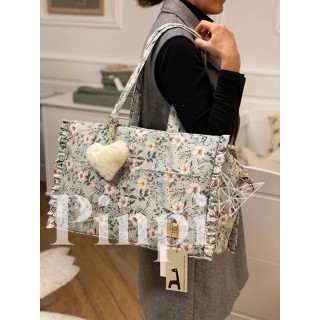 Bolso Canastilla Candela Moca Volante La Giraffa Bianca e Blu