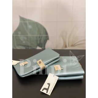 Cambiador de viaje Leo Ecopiel Menta  La Giraffa Bianca e Blu