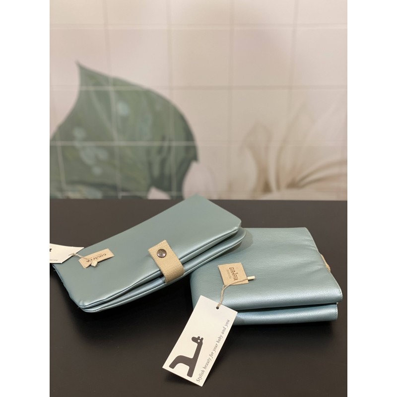 Portadocumentos Leo Ecopiel Menta La Giraffa Bianca e Blu