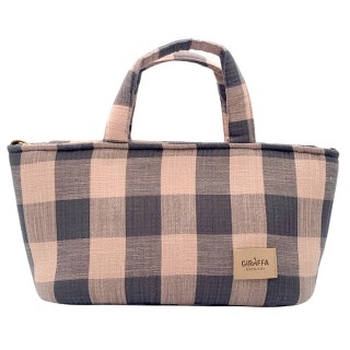 Bolso MiniBag Big Vichy Gris-Rosa La Giraffa Bianca e Blu 123