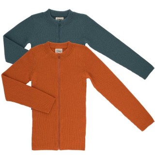Jersey Voksi canalé Rib Warm Orange