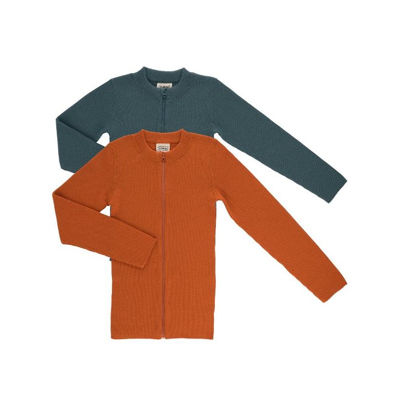 Jersey Voksi canalé Rib Warm Orange