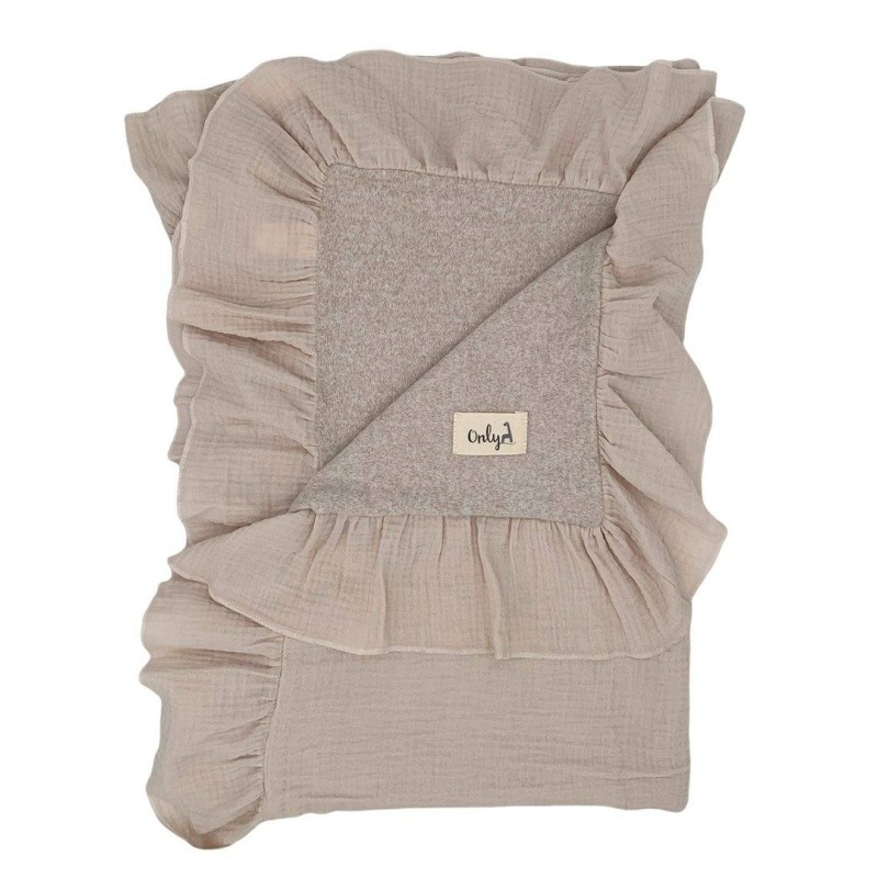 Plaid para cuna y cama punto/bambula Beig La Giraffa Bianca e Blu Plaid para cuna y cama punto/bambula Beig La Giraffa Bianca e Blu