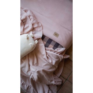 Plaid para cuna y cama punto/bambula Beig La Giraffa Bianca e Blu Plaid para cuna y cama punto/bambula Beig La Giraffa Bianca e Blu