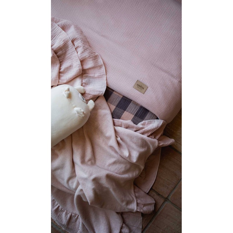 Plaid para cuna y cama punto/bambula Beig La Giraffa Bianca e Blu Plaid para cuna y cama punto/bambula Beig La Giraffa Bianca e Blu