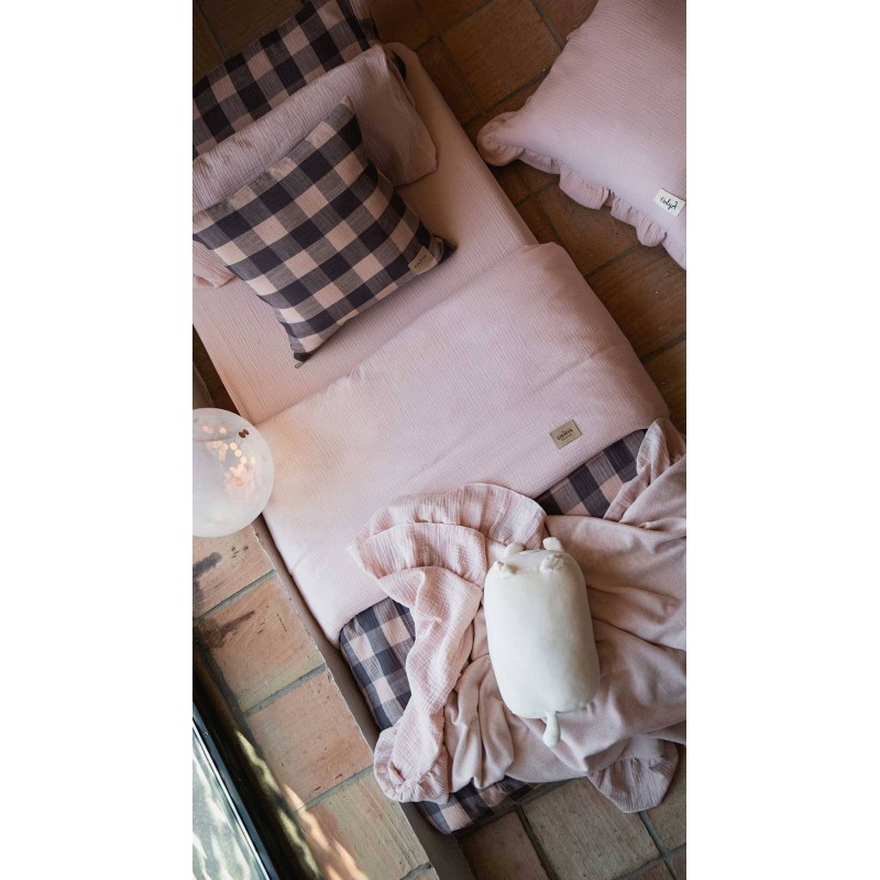 Plaid para cuna y cama punto/bambula Beig La Giraffa Bianca e Blu Plaid para cuna y cama punto/bambula Beig La Giraffa Bianca e Blu