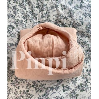 Saco para capazo con capucha Bambula Beig La Giraffa Bianca e Blu 123