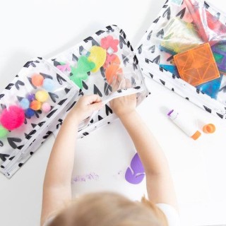 Pack de 3 bolsitas reutilizables transparentes Corazones