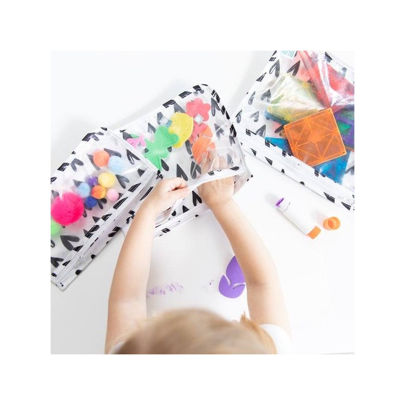 Pack de 3 bolsitas reutilizables transparentes Corazones