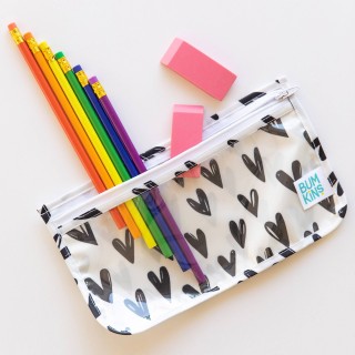 Pack de 3 bolsitas reutilizables transparentes Corazones