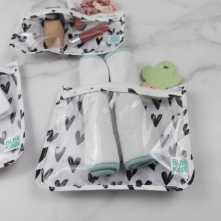 Pack de 3 bolsitas reutilizables transparentes Corazones