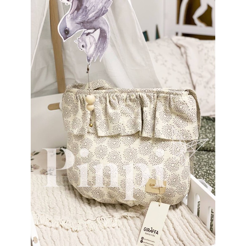 Bolso bebé Bianca Acqua Cream La Giraffa Bianca e Blu