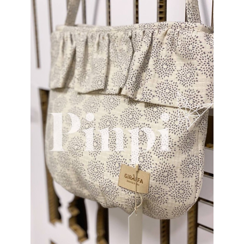 Bolso bebé Bianca Acqua Cream La Giraffa Bianca e Blu