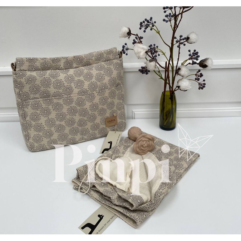 Toquilla Volante Acqua Cream La Giraffa Bianca e Blu Toquilla Volante Acqua Cream La Giraffa Bianca e Blu