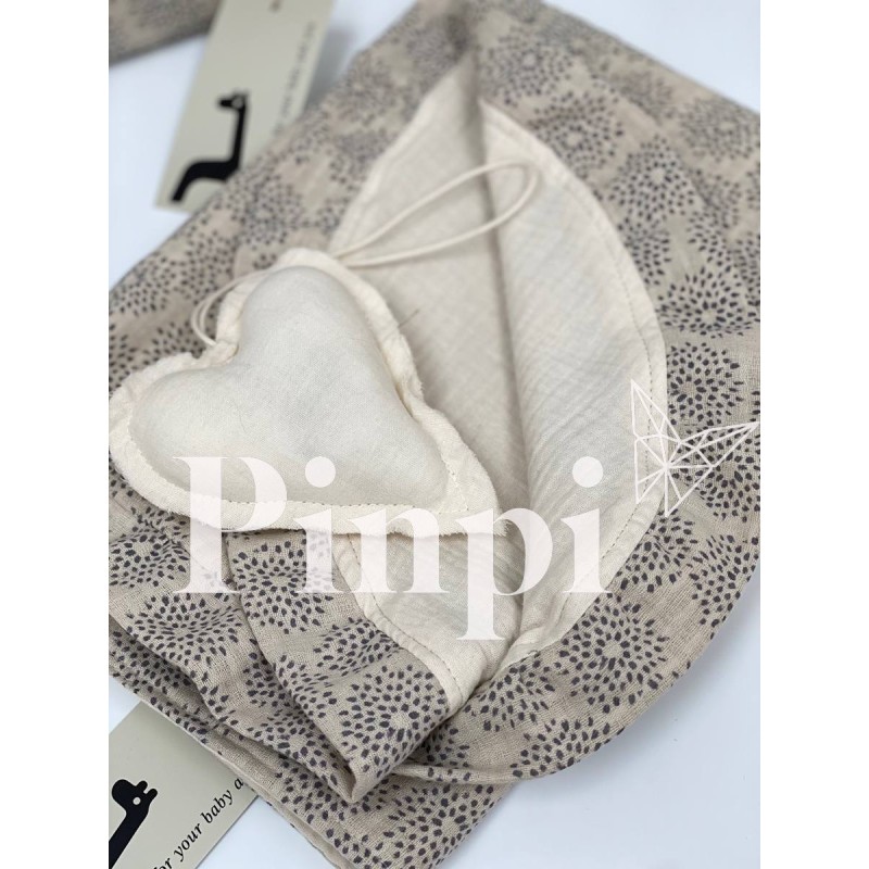 Toquilla Volante Acqua Cream La Giraffa Bianca e Blu Toquilla Volante Acqua Cream La Giraffa Bianca e Blu