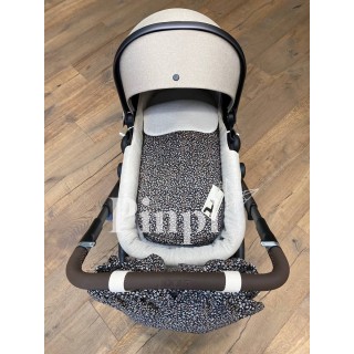 Funda para capazo Lino Beig La Giraffa Bianca e Blu