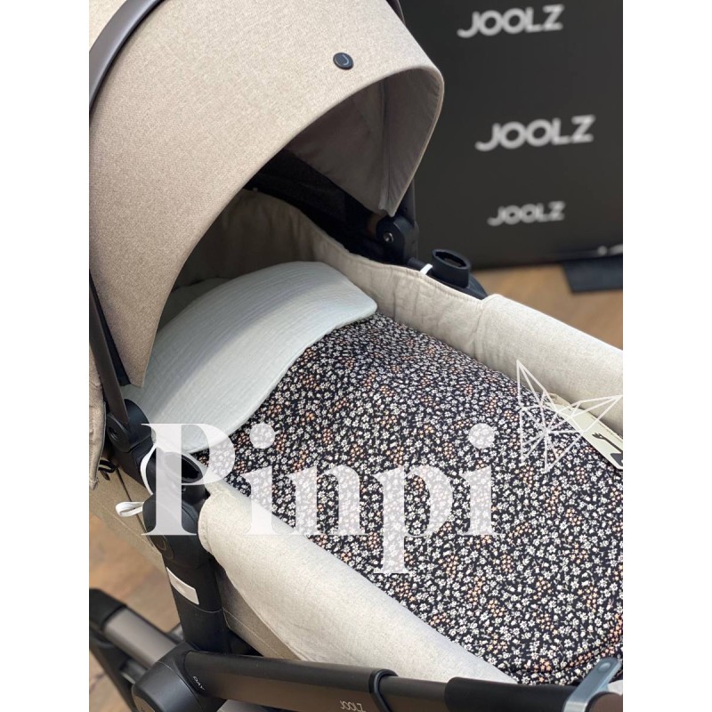 Funda para capazo Lino Beig La Giraffa Bianca e Blu