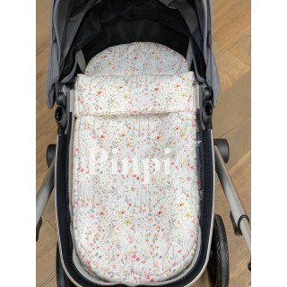 Saco para capazo ABRIL Flores La Giraffa Bianca e Blu Saco para capazo ABRIL Flores La Giraffa Bianca e Blu