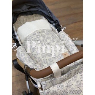 Saco para capazo bebé Acqua Cream La Giraffa Bianca e Blu Saco para capazo bebé Acqua Cream La Giraffa Bianca e Blu