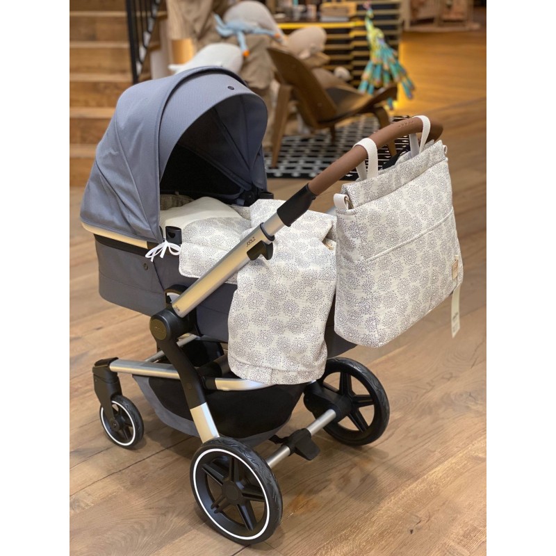 Toquilla Volante Acqua Cream La Giraffa Bianca e Blu Toquilla Volante Acqua Cream La Giraffa Bianca e Blu