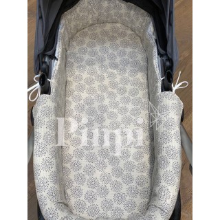 Bajera para capazo Acqua Cream La Giraffa Bianca e Blu 123