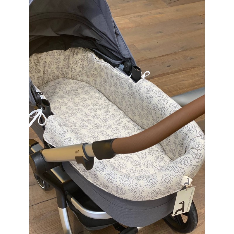 Bajera para capazo Acqua Cream La Giraffa Bianca e Blu Bajera para capazo Acqua Cream La Giraffa Bianca e Blu
