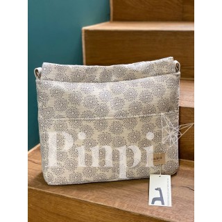 Bolsa Walk bolsillos Acqua Cream La Giraffa Bianca e Blu 123