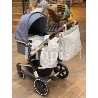 Bolsa Walk bolsillos Acqua Cream La Giraffa Bianca e Blu Bolsa Walk bolsillos Acqua Cream La Giraffa Bianca e Blu