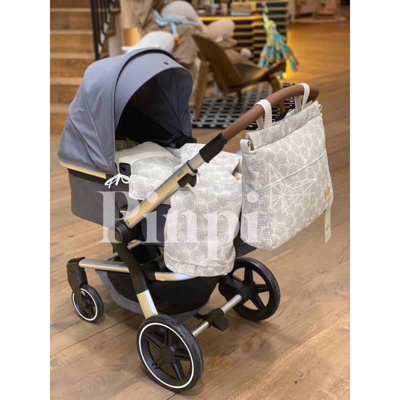 Bolsa Walk bolsillos Acqua Cream La Giraffa Bianca e Blu Bolsa Walk bolsillos Acqua Cream La Giraffa Bianca e Blu