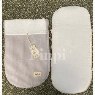 Saco para capazo Gofre Mint La Giraffa Bianca e Blu