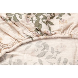 Sábana bajera de muselina para cuna y maxicuna Madreselva Garbo&Friends Sábana bajera de muselina para cuna y maxicuna Madreselva Garbo&Friends