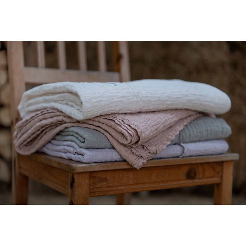 Manta para cuna Elba White Koeka Manta para cuna Elba White Koeka