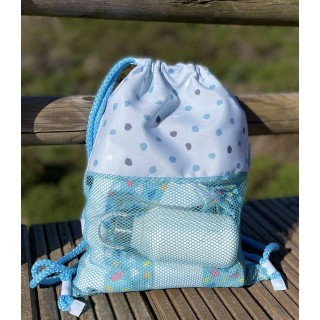 Mochila anti arena rejilla Blue Dots