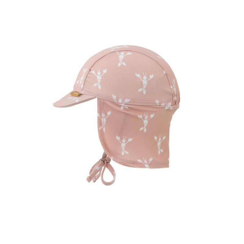 Gorrito bebé con protección solar langostas rosa Fesk