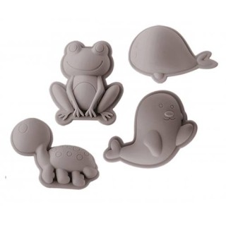 Pack de moldes de silicona Scrunch Gris Claro