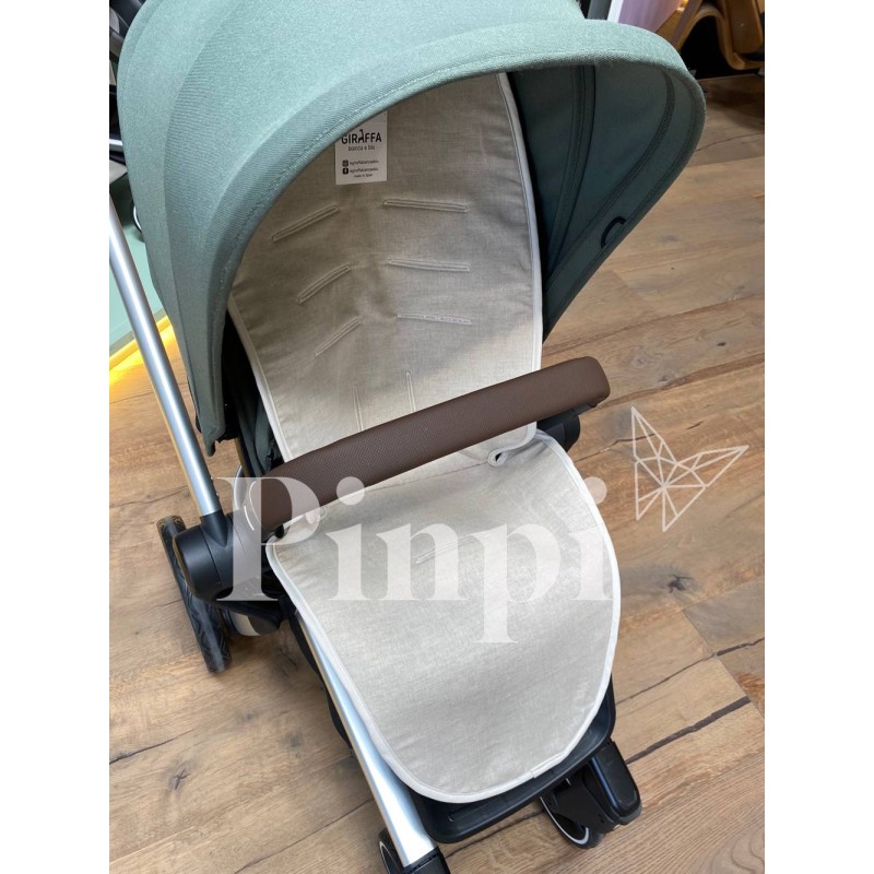 Colchoneta para silla Joolz HUB+ Tulip Lino La Giraffa Bianca e