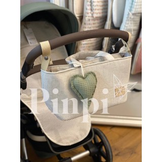 Bolsa MiniBag Lino Beige La Giraffa Bianca e Blu