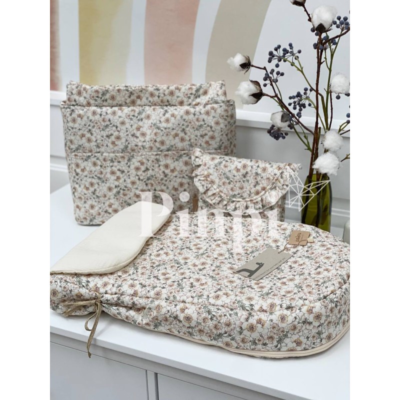 Saco capazo bambula Yoko La Giraffa Bianca e Blu Saco capazo bambula Yoko La Giraffa Bianca e Blu