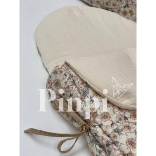 Saco capazo bambula Yoko La Giraffa Bianca e Blu Saco capazo bambula Yoko La Giraffa Bianca e Blu