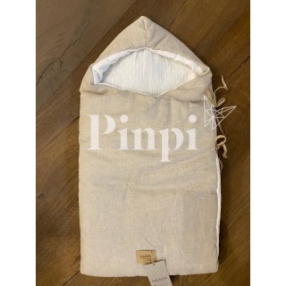 Saco para capazo capucha Tulip Plumetti La Giraffa Bianca e Blu 123