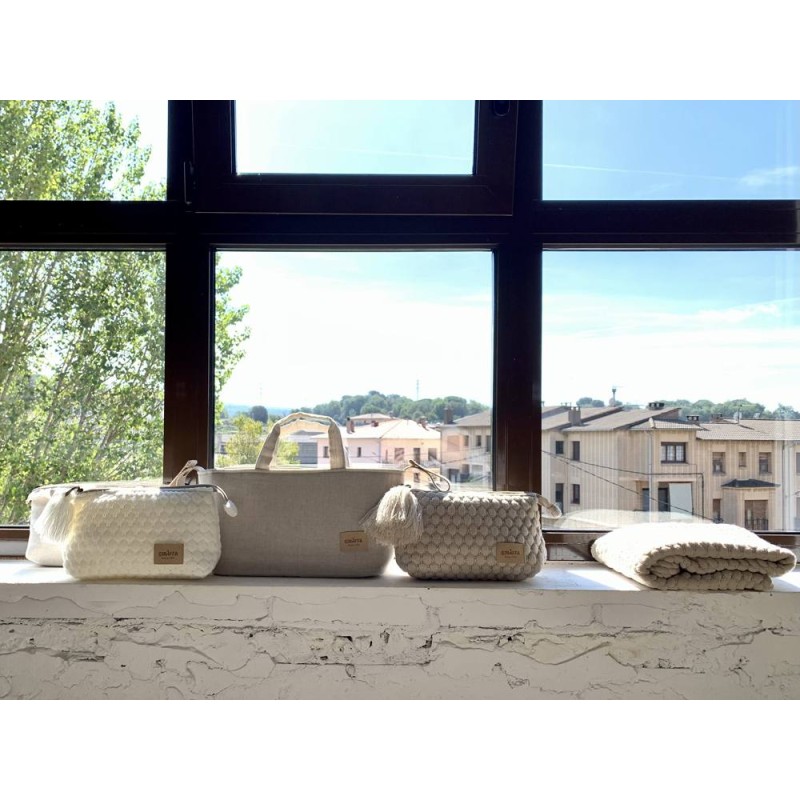 Neceser Donatello Punto Piedra La Giraffa Bianca e Blu